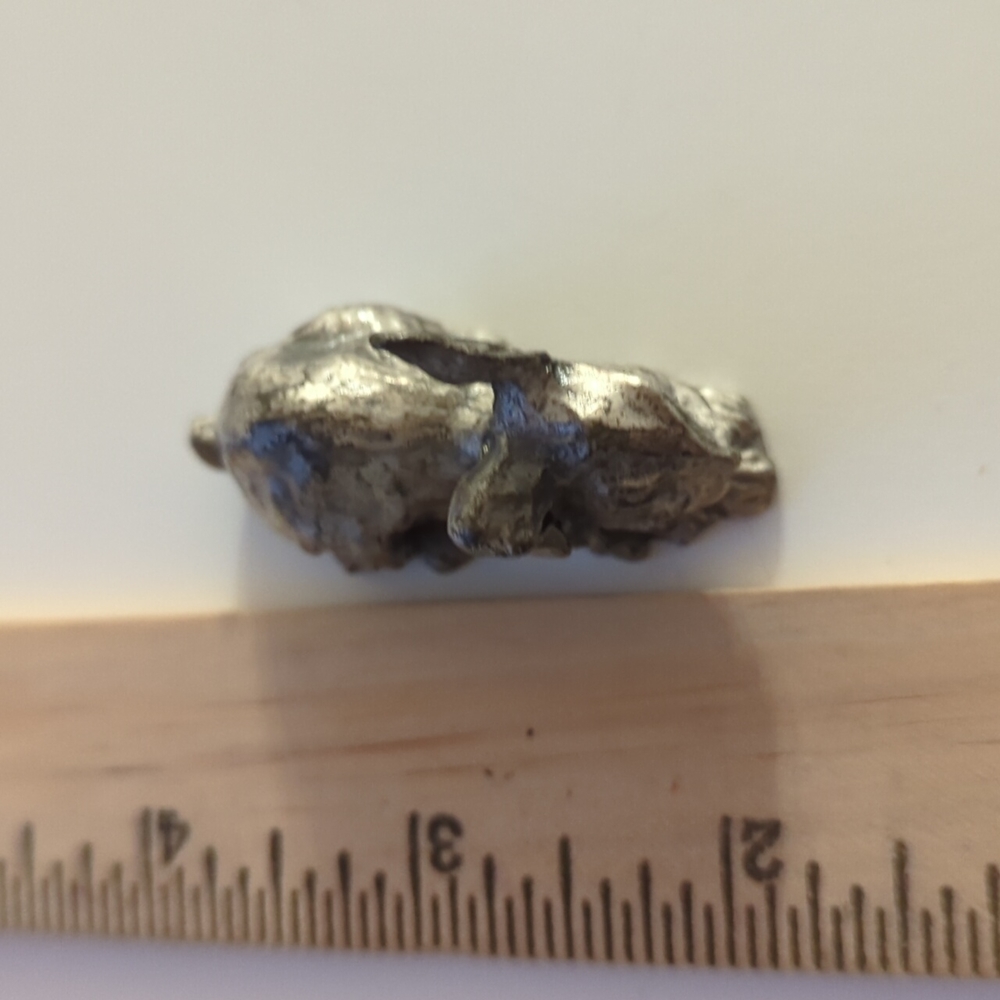 Miniature pewter rabbit or bunny